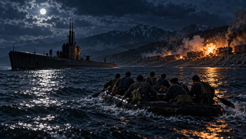 Eight Men Ashore: USS Barb’s Train Raid, 1945