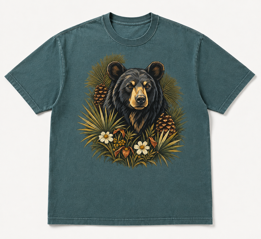 Florida Black Bear Botanical Heavyweight Tee