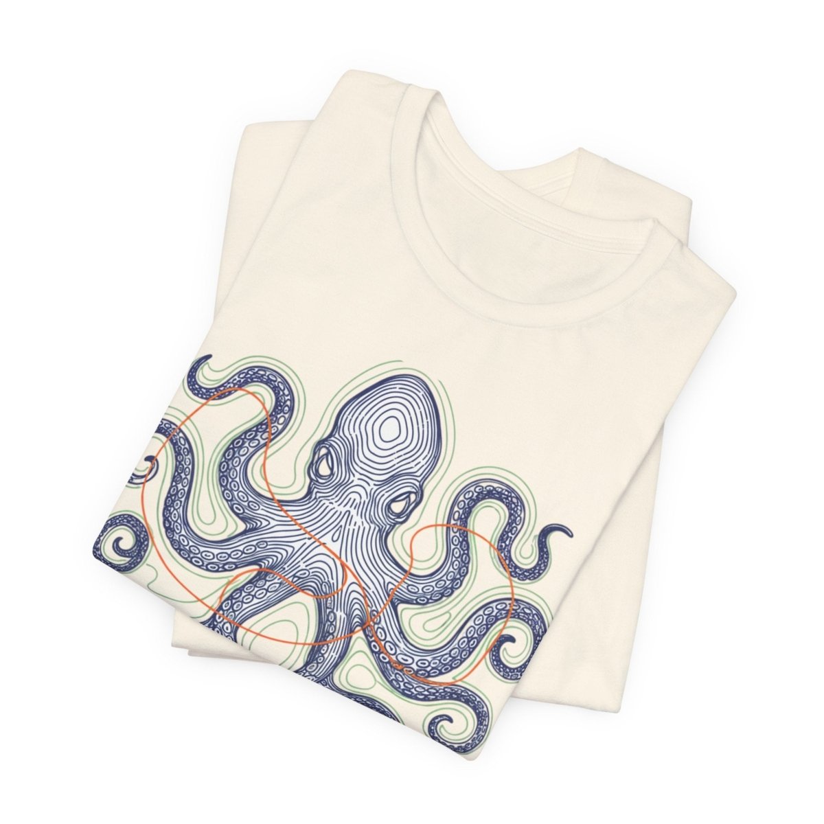 Octopus Topographic Tee | contour line design, topo map apparel - Fair Winds Clothing