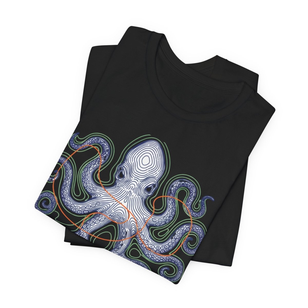 Octopus Topographic Tee | contour line design, topo map apparel - Fair Winds Clothing