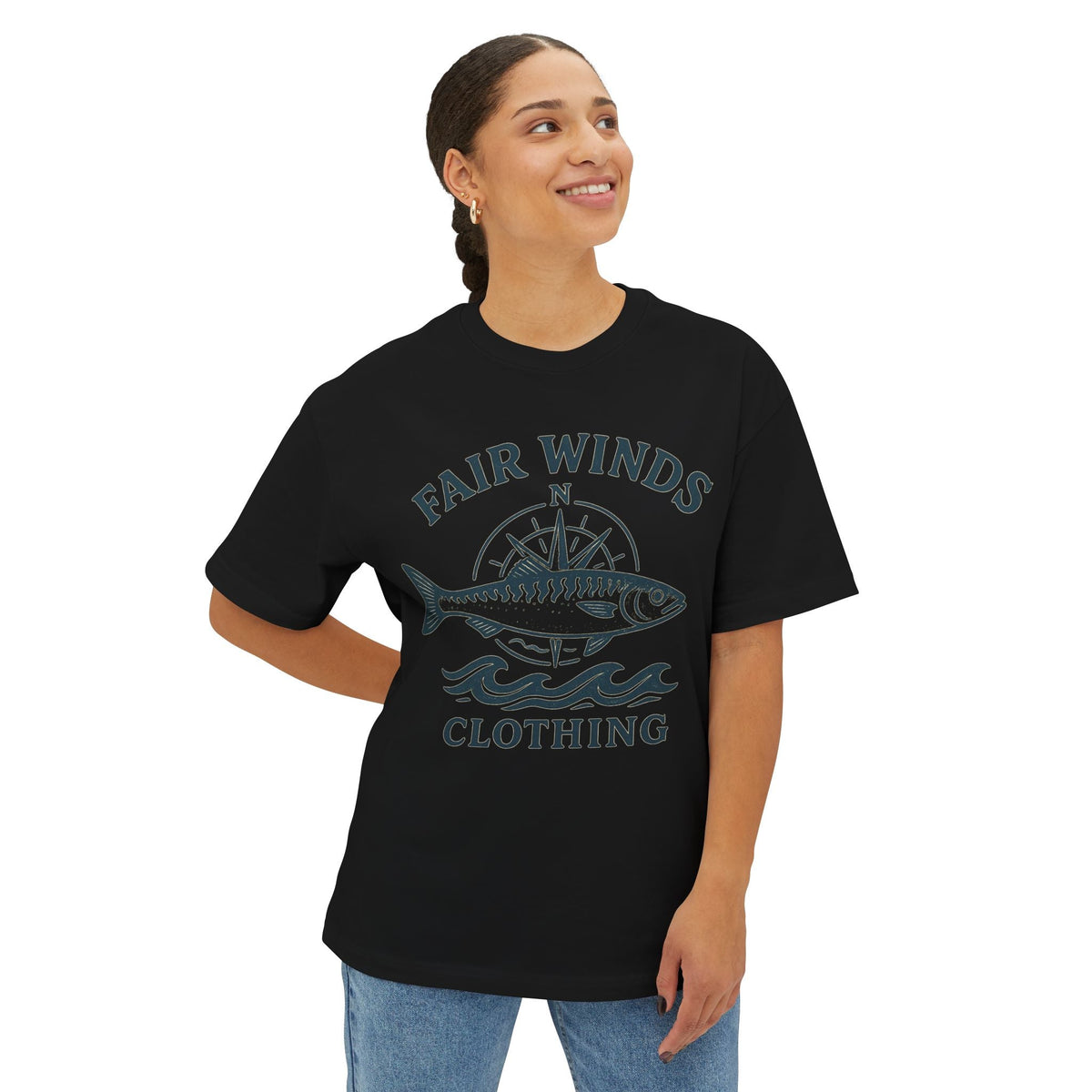 Sardine Oversized Tee for Casual Style Lovers - Fair Winds Clothing