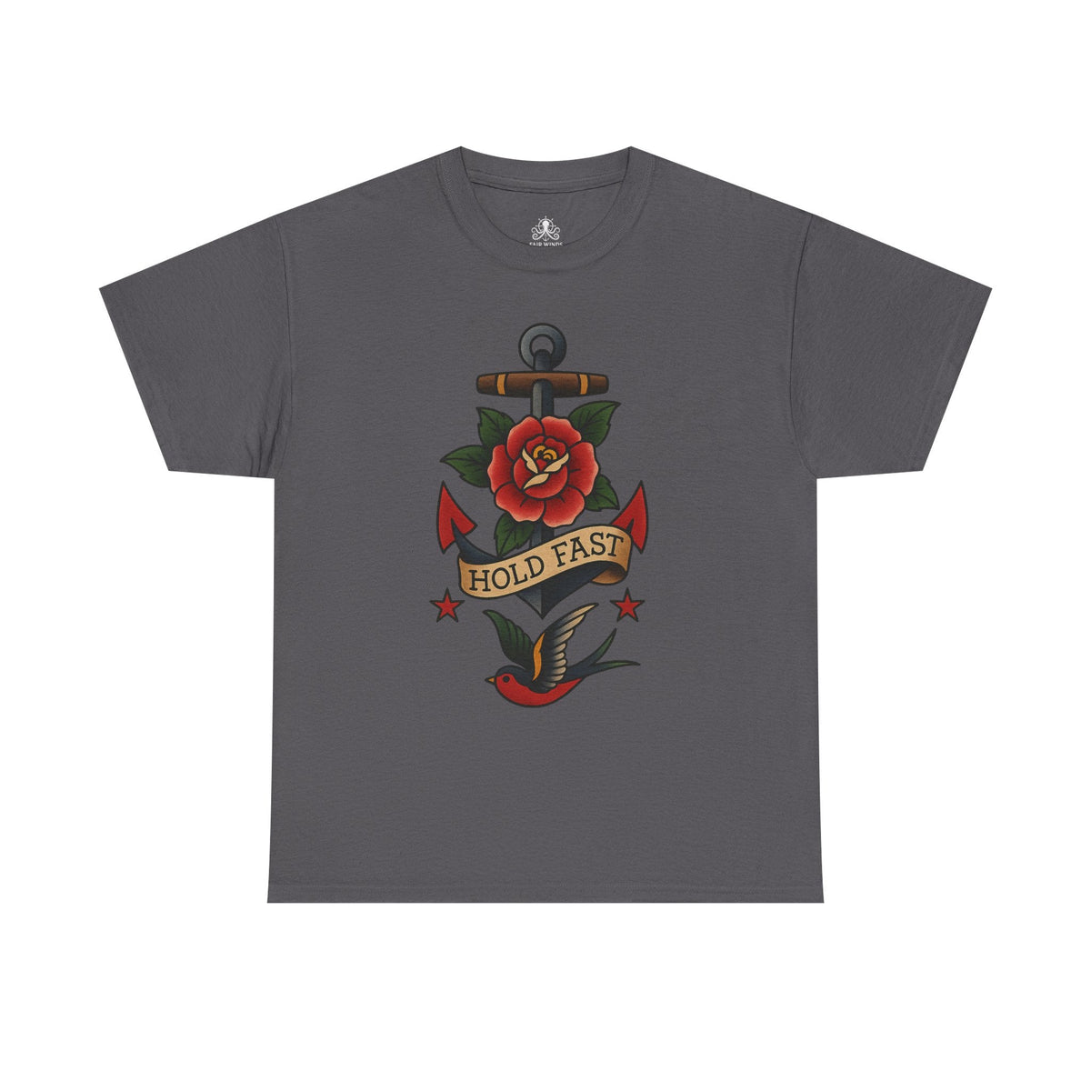 Vintage - Inspired Tattoo Tee with 'Hold Fast' Design, Unisex Tee for Sailor Lovers, Perfect Gift for Nautical Lovers, Everyday Wear, [...] - Fair Winds Clothing